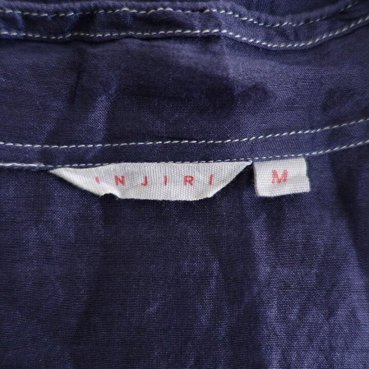 楽天市場】インジリ injiri コットンシルク藍染切替ブラウス M【中古 