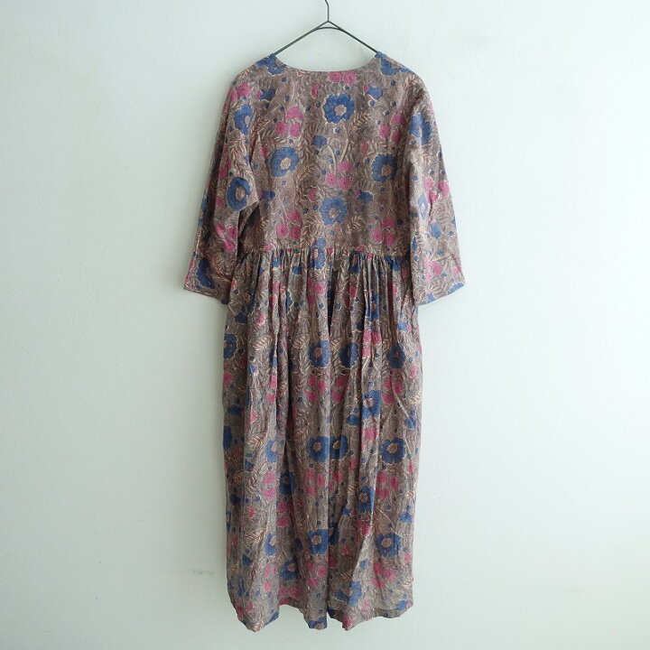 楽天市場】【美品】 マキマロ 木版更紗カシュクールワンピース -【中古 
