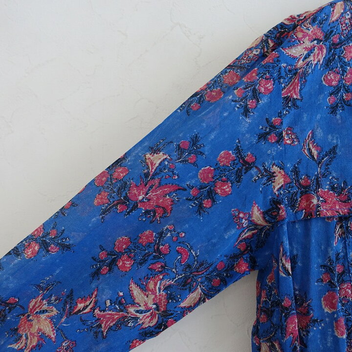 イザベルマランエトワール 花柄 刺繍 ロングシャツワンピース 34 