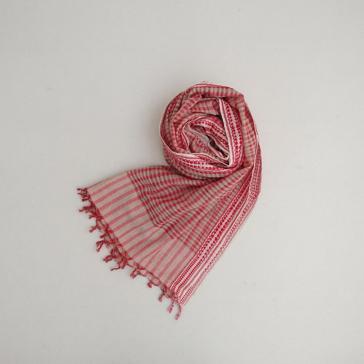 カディーアンドコーKhadi and Coストールウールチェックレッド 