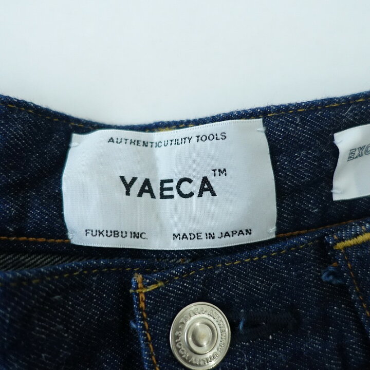 楽天市場】ヤエカ YAECA 9-11W デニムワイドテーパードパンツ 30【中古 