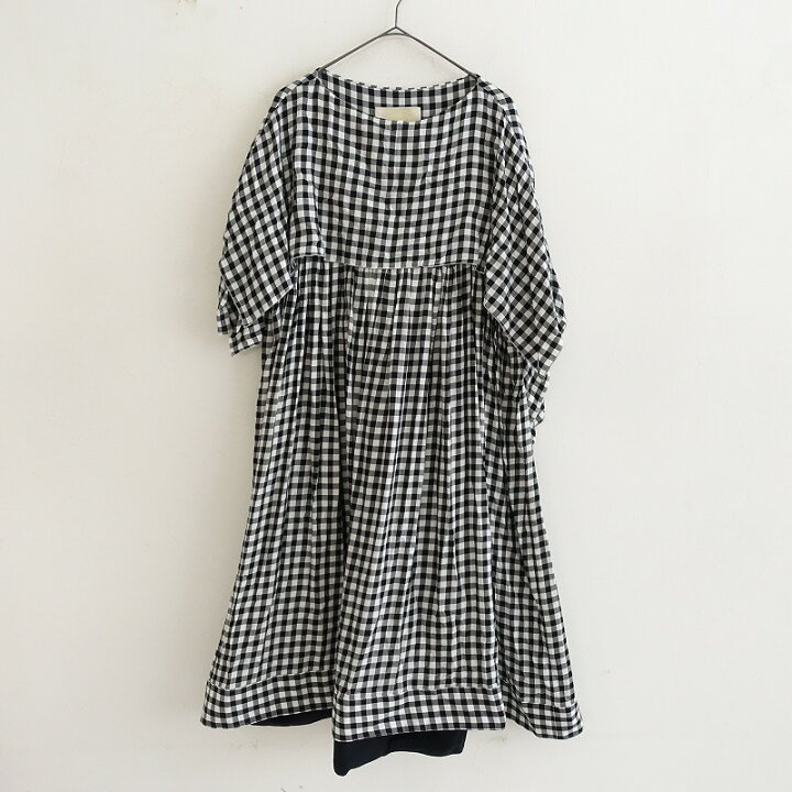 楽天市場】ドゥーブルメゾン DOUBLE MAISON ギンガムチェックケープ  