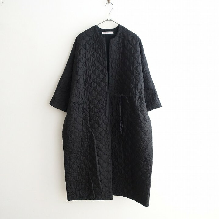 楽天市場】トワヴァーズ TOWAVASE 刺繍キルトローブ コート -【中古 
