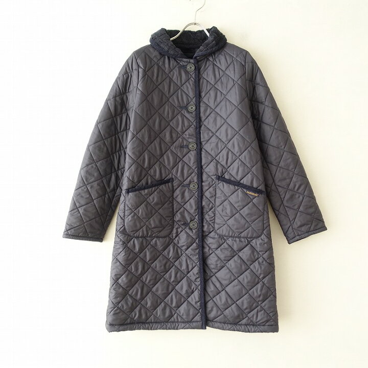 楽天市場】ラベンハム LAVENHAM 裏ボアキルティングロングコート 38 