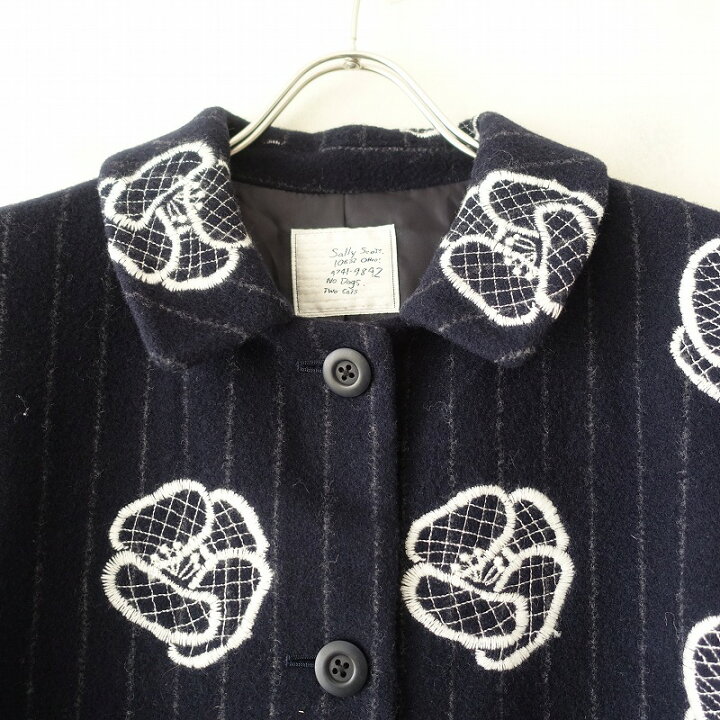楽天市場】サリースコット Sally Scott フラワー刺繍ストライプウールA 