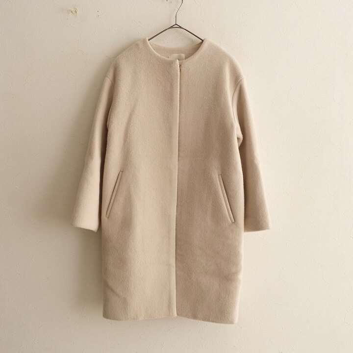 楽天市場】【定価4.6万】 イエナ IENA ラムウールノーカラーコート 36  