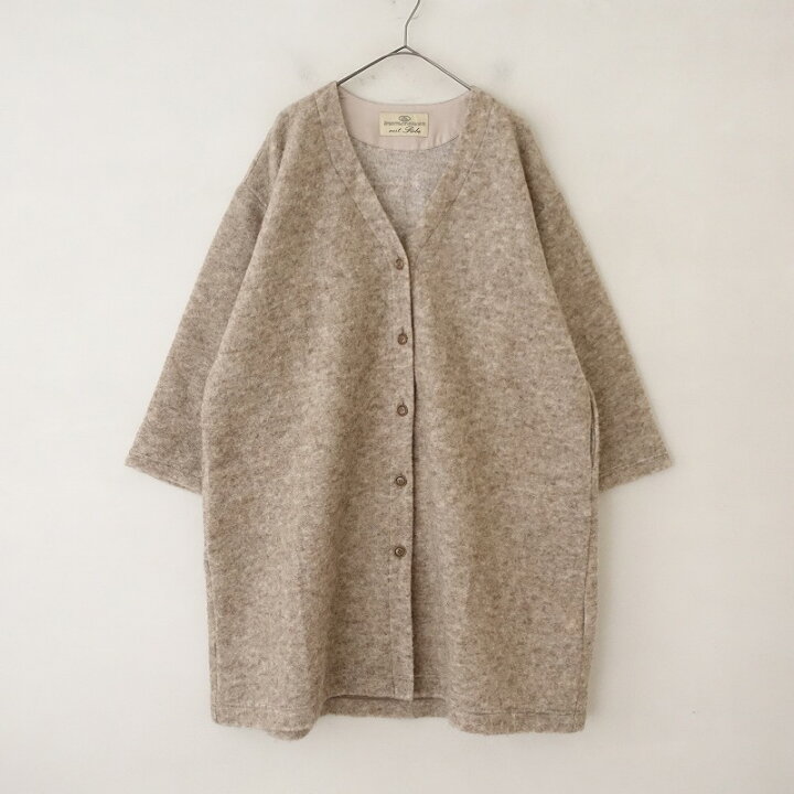 楽天市場】ネストローブ nest Robe ウール混起毛コートカーディガン F  
