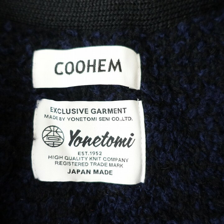 楽天市場】コーヘン Coohem ウール混ノーカラーニットコート F【中古 