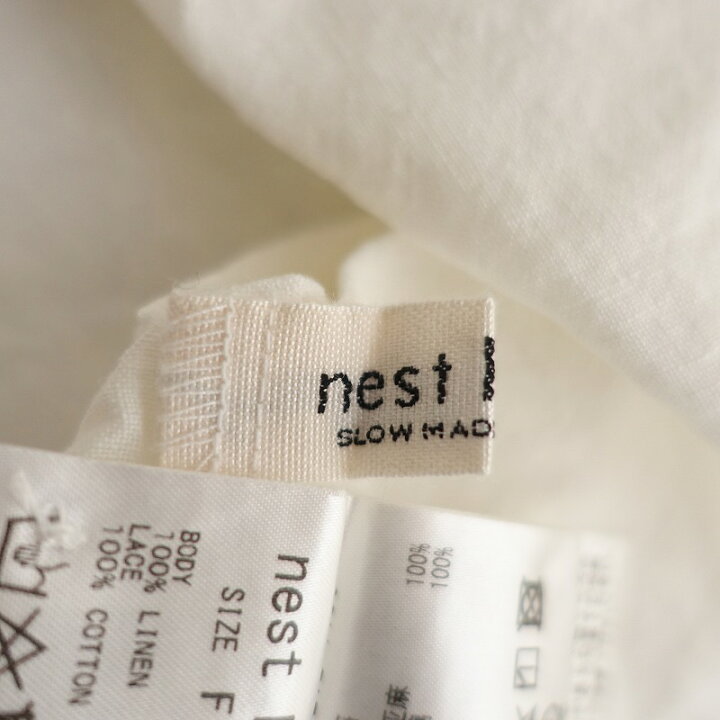 楽天市場】ネストローブ nest Robe ブラックリネンレースビスチェ F 