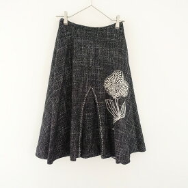 ミナペルホネン mina perhonen forest girl ツイード刺繍スカート -【中古】【52G32】【高価買取中】