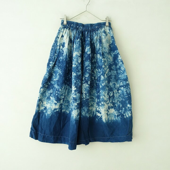 楽天市場】ズーズーダウ jujudhau リネンコットン藍染め風ギャザー  