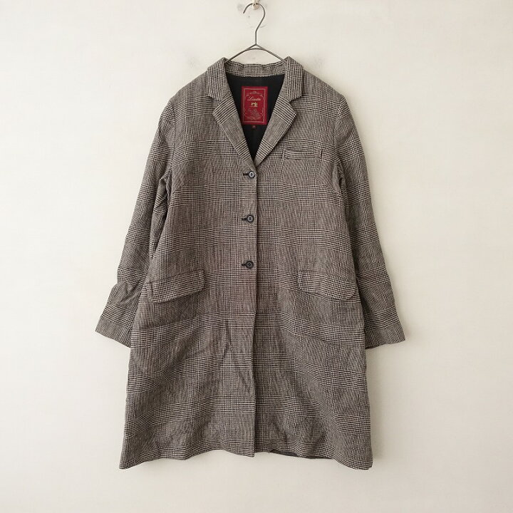楽天市場】//リゼッタ Lisette グレンチェック切替ロングコート 38  
