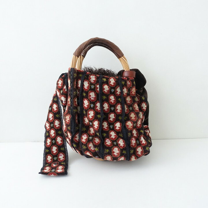 楽天市場】//エバゴス ebagos 紅籐×シェニール×ベルベット かごバッグ 