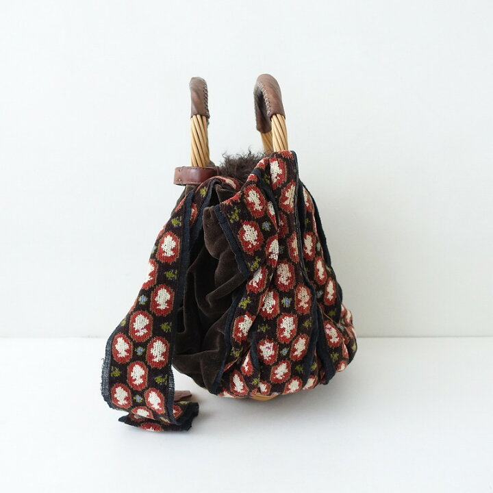 楽天市場】//エバゴス ebagos 紅籐×シェニール×ベルベット かごバッグ  