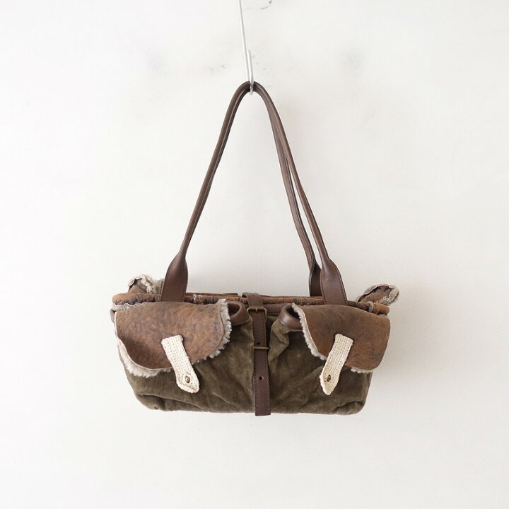 楽天市場】//エバゴス ebagos ムートンxベロアバッグ 【中古】【91L32 