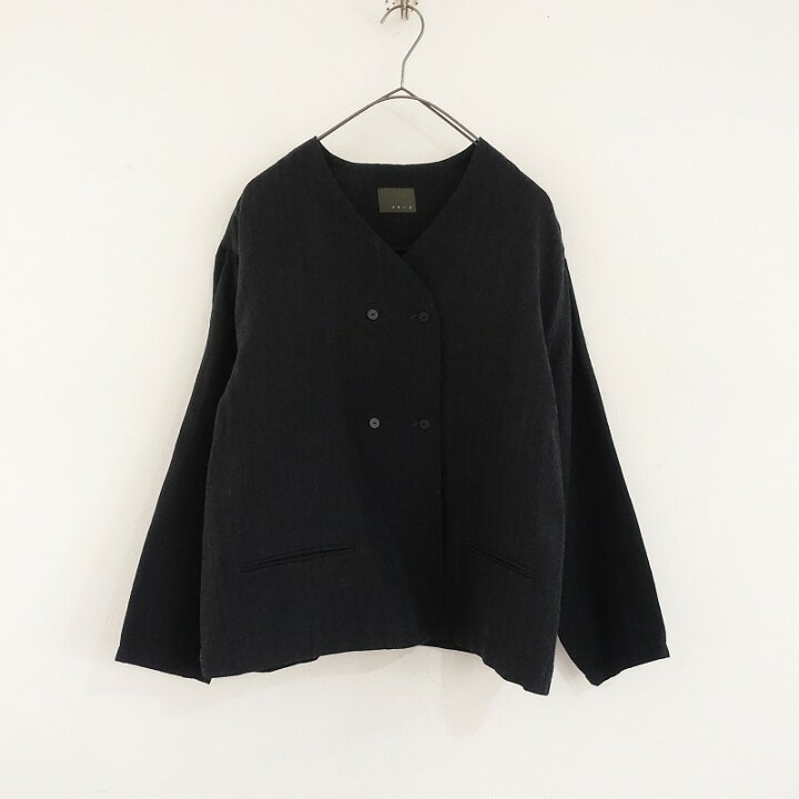 楽天市場】//【美品】 オローネ ウールリネンダブルブレストノーカラー 