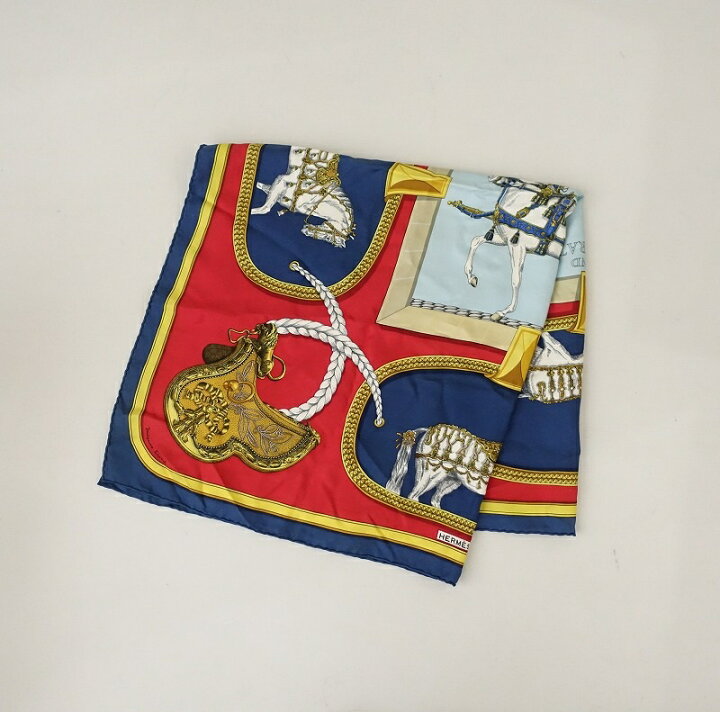 楽天市場】//エルメス HERMES カレ90 盛装の馬 スカーフ 【中古 