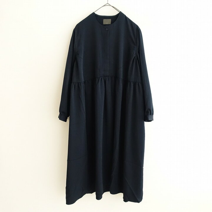 楽天市場】//オローネ ノーカラーギャザーワンピース 【中古】【51B42 