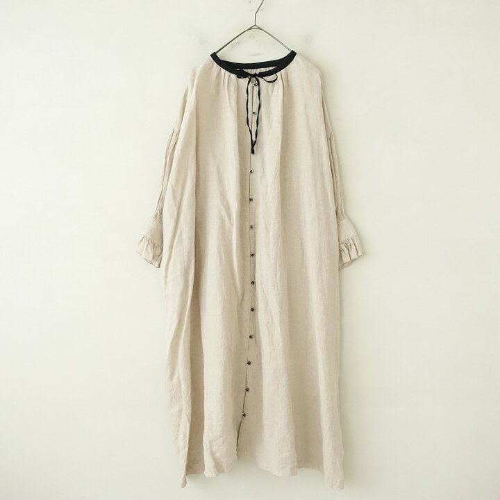 楽天市場】//ネストローブ nest Robe リネンスモックドレス qF 【中古 
