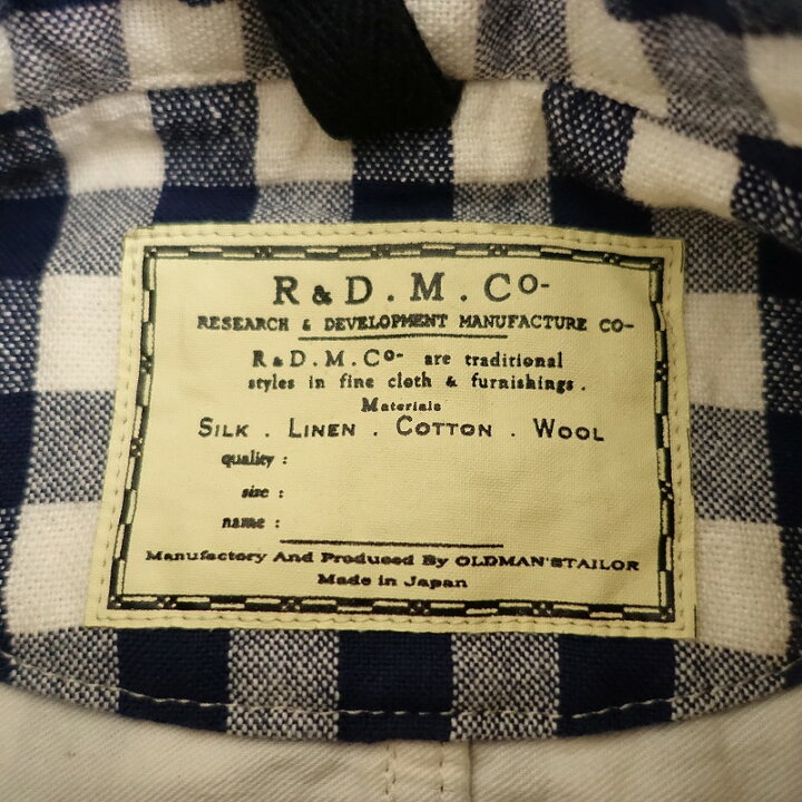 楽天市場】//オールドマンズテーラー R&D.M.Co- ギンガムチェック 