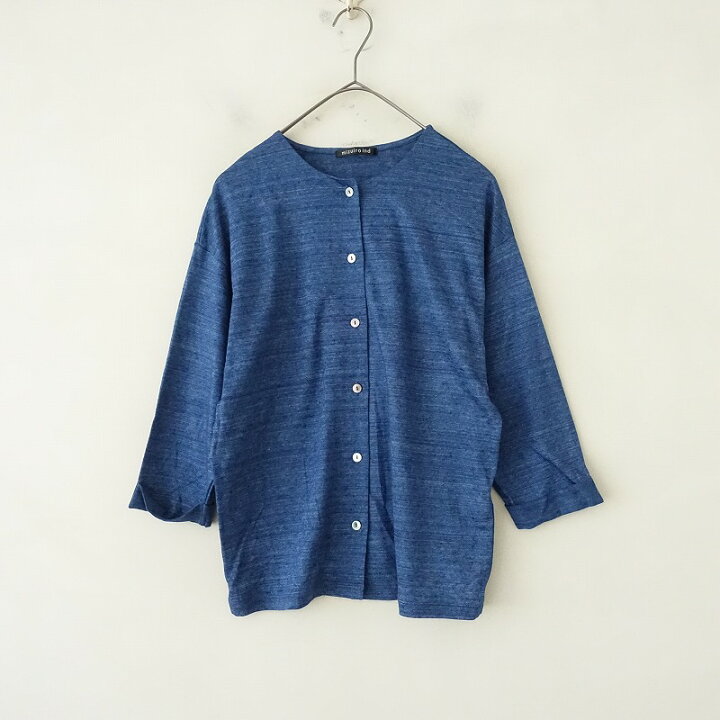 楽天市場】//【美品】ミズイロインド mizuiro-ind リネンニット7分袖  