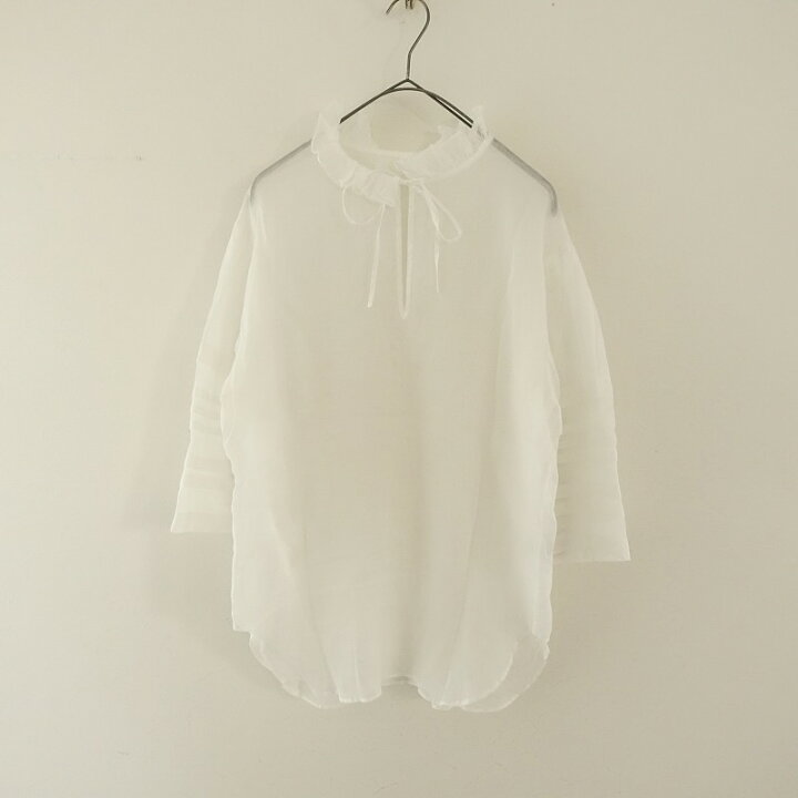 楽天市場】//エリテ Heriter フリルカラーブラウス 38 【中古】【11C42 