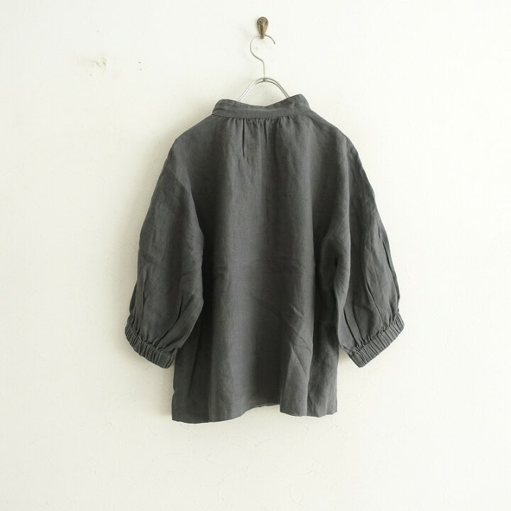 楽天市場】//ワフ wafu スタンドカラーリネンプルオーバーシャツ  