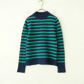 //【定価2.6万】ナゴンスタンス nagonstans border compact pullover MEDIUM 【中古】【62C42c】