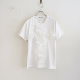 コムデギャルソン COMME des GARCONS レースフリル付き半袖Tシャツ S 【中古】【81D42】