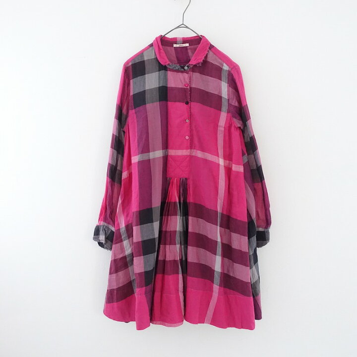 楽天市場】【美品】ペロ pero コットンシルクチェックチュニック 