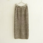 【美品/2022SS/定価3.4万】アンフィル unfil organic hemp ribbed-knit skirt ペチコート付 1 【中古】【91D42】