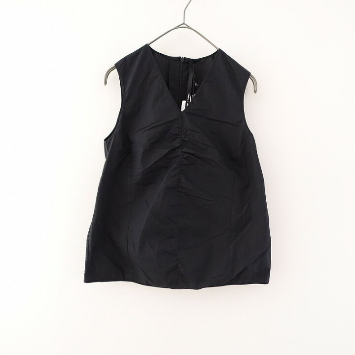 楽天市場】【美品】サラランチ SARA LANZI コットンギャザーVネック 