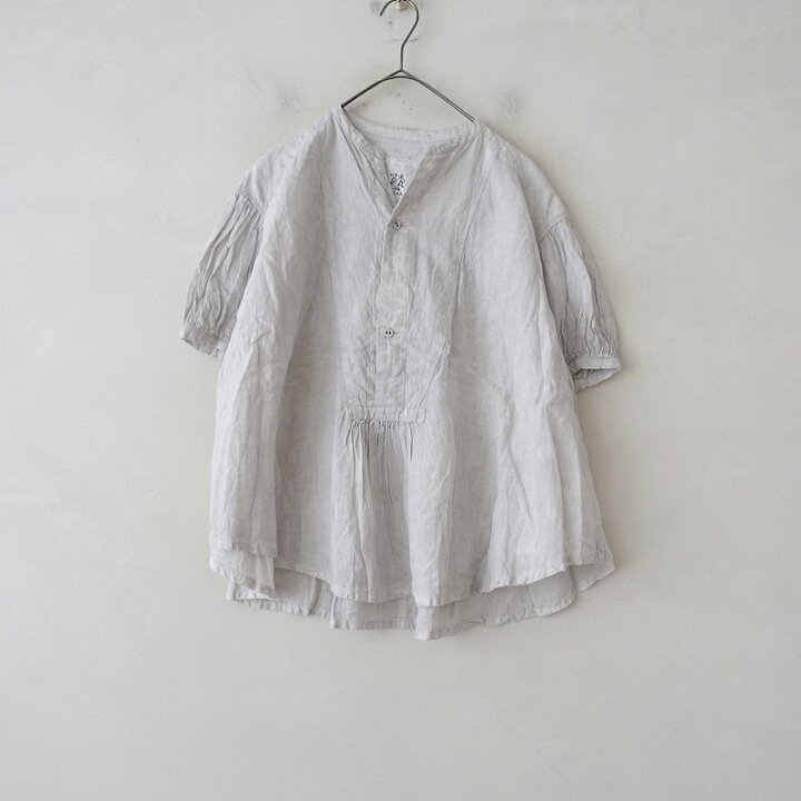 楽天市場】ガサ GASA リネンギャザーフレアパフスリーブブラウス  