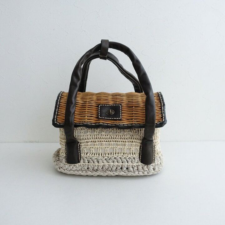 楽天市場】【美品】エバゴス ebagos 裂き編みかごバッグ 【中古  