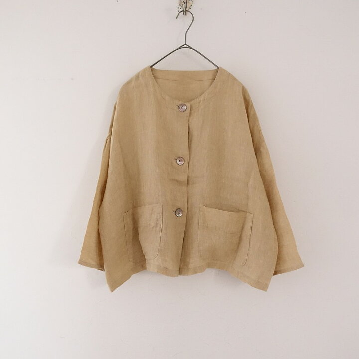 楽天市場】ネストローブ nest Robe リネンノーカラージャケット 