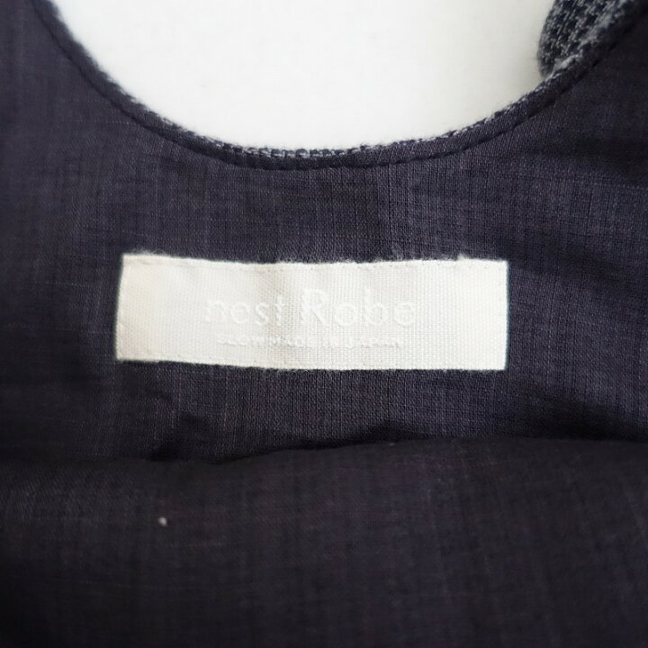 楽天市場】ネストローブ nest Robe リネン千鳥柄サロペット F 【中古 