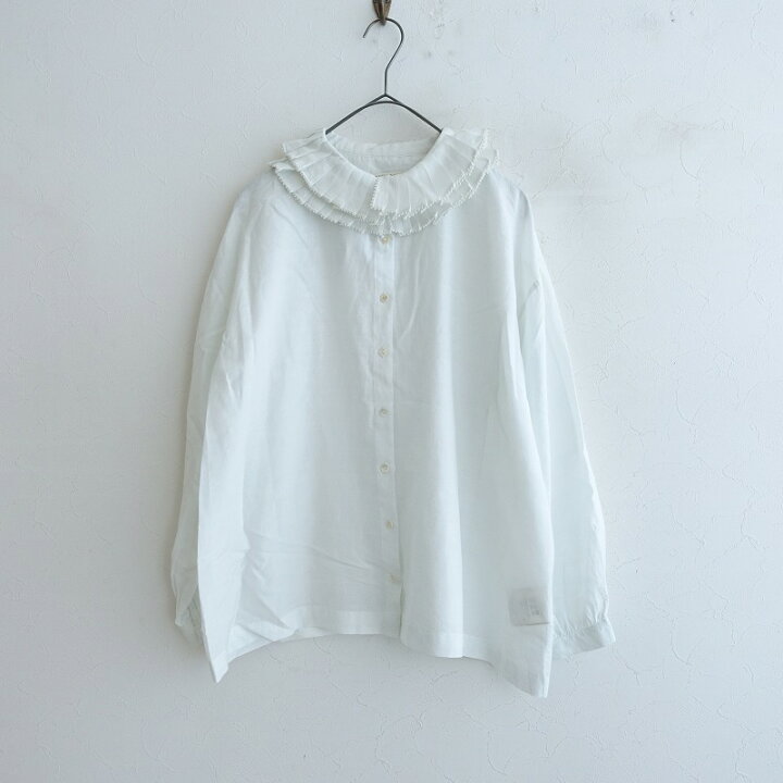 楽天市場】ブノン BUNON フリルカラーブラウス M 【中古 