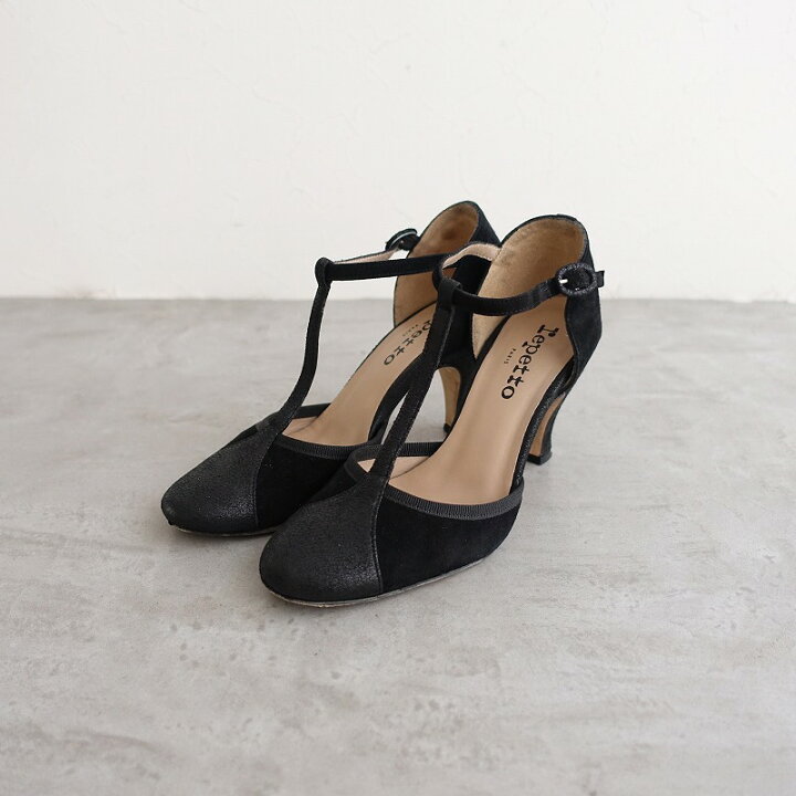 楽天市場】レペット repetto BAYA レザーTストラップヒールパンプス 35 