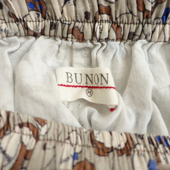 楽天市場】【定価4.6万】ブノン BUNON エンブロイダリータックパンツ M 