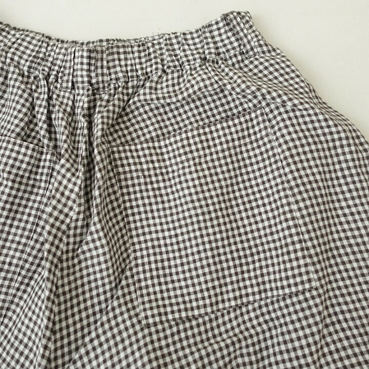 楽天市場】ネストローブ nest Robe ヘンプ先染めギンガムキュロット 