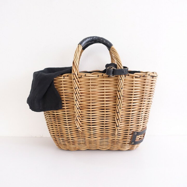 楽天市場】エバゴス ebagos 紅籐×ブライドルレザー×麻被せ かごバッグ 