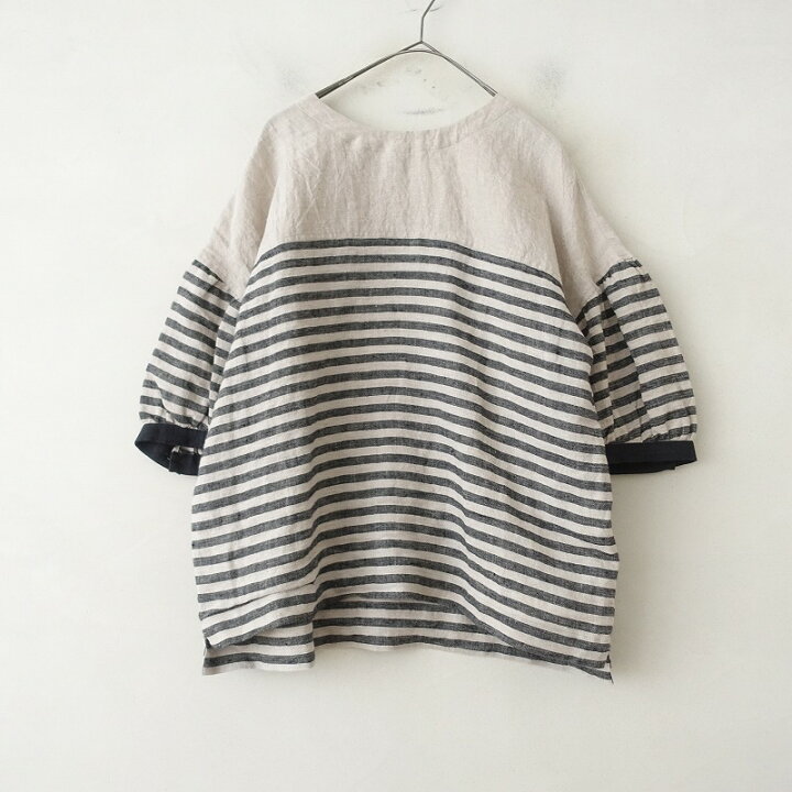 楽天市場】【美品/定価2.2万】マガリ MAGALI リネンボーダー 