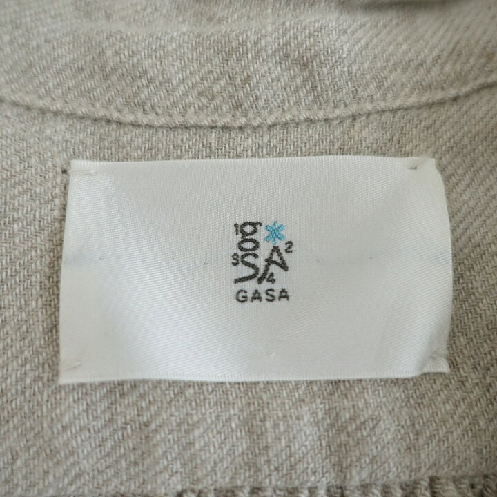 楽天市場】ガサ GASA リネンウール起毛Vネックシャツワンピース 【中古 