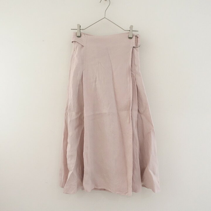 楽天市場】エブール ebure リネンラップロングスカート 36 【中古  