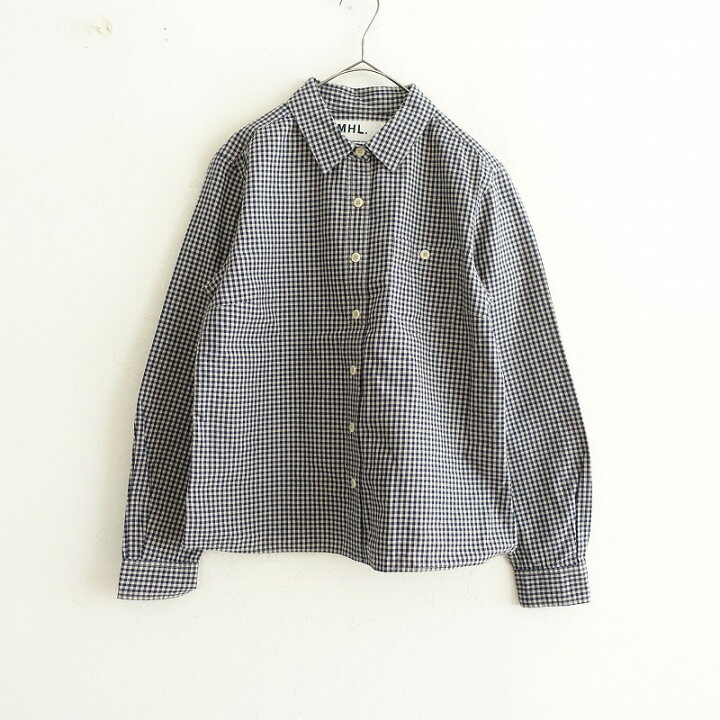楽天市場】【美品】マーガレットハウエル MHL. ギンガムチェックシャツ 