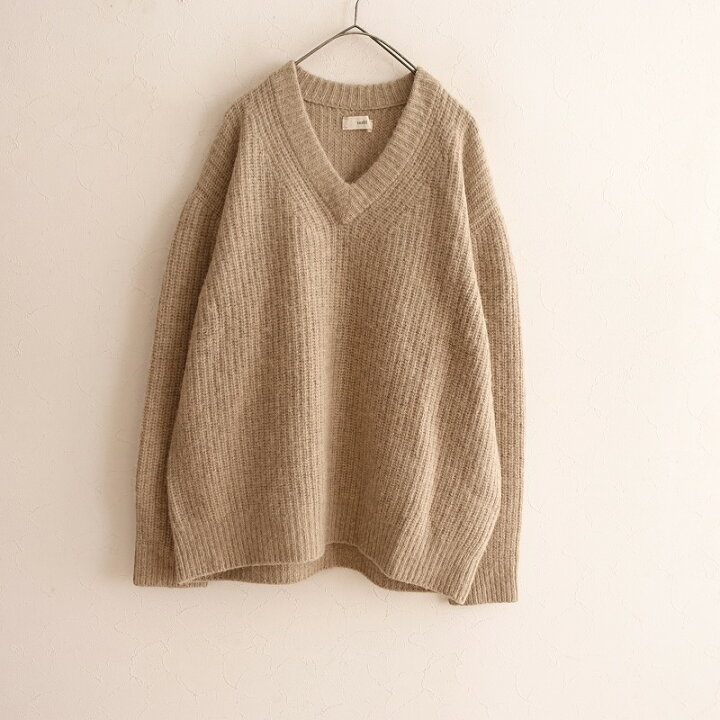 楽天市場】アンフィル unfil boiled camel V neck sweater Vネック 