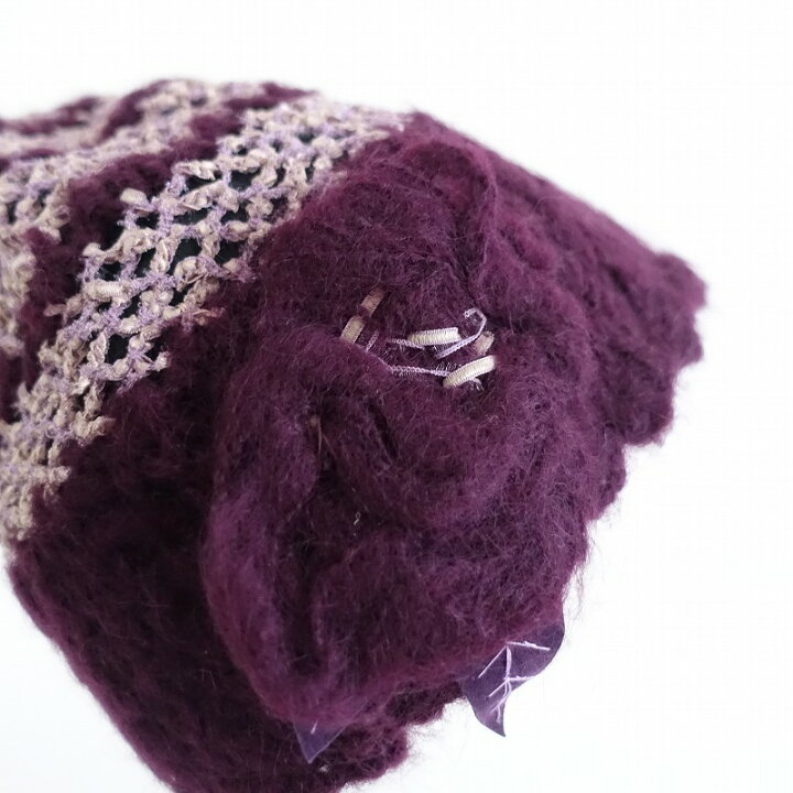 楽天市場】【美品】クミツユキ Kumi Tsuyuki ハンドメイド ニット帽 