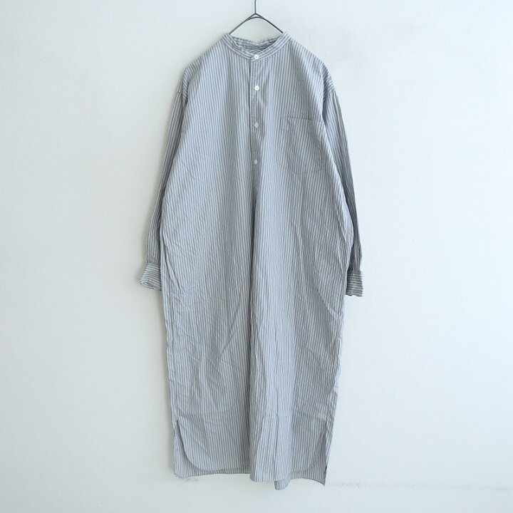楽天市場】【定価3万】リノ LENO バンドカラーストライプロングシャツ 