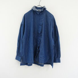 トゥジュー TOUJOURS コットンデニムフリルシャツ 1 【中古】【50H52】