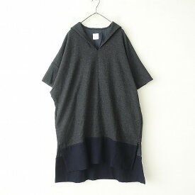 トゥジュー TOUJOURS セーラーカラー異素材切り替えワンピース F 【中古】【31J52】